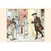 Buyenlarge 'Mrs. Mary Blaize is Given A Good Morning' by Randolph Caldecott Painting Print in Brown/Red | 28 H x 42 W x 1.5 D in | Wayfair