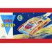 Buyenlarge Friction Powered Space Ship SS-18 - Advertisement Print in Blue/Red | 44 H x 66 W x 1.5 D in | Wayfair 0-587-24968-4C4466