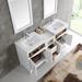 Neom Winston Porter 60" Free-Standing Double Sink Bathroom Vanity Set w/ Mirror Wood/Ceramic in White | 33.4 H x 60 W x 18.3 D in | Wayfair