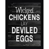 Picture Perfect International "Deviled Eggs" Framed Textual Art Plastic/Acrylic in Black | 25.5 H x 19.5 W x 1 D in | Wayfair 704-3098-1824