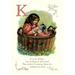 Buyenlarge K is for Kitten Painting Print in Brown/Red | 42 H x 28 W x 1.5 D in | Wayfair 0-587-10960-2C2842