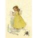 Buyenlarge Little Miss Muffett by Maud Humphrey Painting Print in Yellow | 66 H x 44 W x 1.5 D in | Wayfair 0-587-04830-1C4466