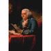 Buyenlarge Benjamin Franklin by David Martin - Print in White | 36 H x 24 W x 1.5 D in | Wayfair 0-587-33569-6C2436