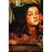 Buyenlarge Girl at A Lattice by Dante Gabriel Rossetti - Print in Brown | 42 H x 28 W x 1.5 D in | Wayfair 0-587-61199-LC2842