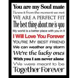 Picture Perfect International I Will Love You Forever II - Picture Frame Textual Art Print /Acrylic in Black/White | Wayfair 704-3121-1824