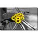 Picture Perfect International 'Flowers on Bike' Photographic Print on Wrapped Canvas in Black/Yellow | 28 H x 48 W x 1.5 D in | Wayfair