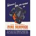 Buyenlarge Women You are Needed in the National Fire Service by H.M. Stationery Office Vintage Advertisement in Blue/Gray/Orange | Wayfair