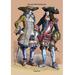 Buyenlarge French Cavaliers, 18th Century by Richard Brown Painting Print in Blue/Brown | 66 H x 44 W x 1.5 D in | Wayfair 0-587-03762-8C4466