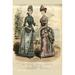 Buyenlarge Newest French Fashions 1884 by Warren - Print in White | 36 H x 24 W x 1.5 D in | Wayfair 0-587-32247-0C2842