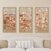 Picture Perfect International "Orange & Beige Max" by Mark Lawrence 3 Piece Framed Graphic Art Set /Acrylic in Orange/Red | Wayfair 704-2007-1632