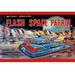 Buyenlarge 'Flash Space Patrol' Graphic Art in Blue/Brown/Red | 28 H x 42 W x 1.5 D in | Wayfair 0-587-25022-4C2842