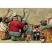 Buyenlarge 'An Audience of Animals' by G.H. Thompson Wall Art in Green/Red | 44 H x 66 W x 1.5 D in | Wayfair 0-587-21319-1C4466