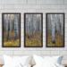 Picture Perfect International "Birch" 3 Piece Framed Graphic Art Set Plastic/Acrylic in Gray/Green/Yellow | 25.5 H x 40.5 W x 1 D in | Wayfair