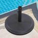 Arlmont & Co. Alameda Universal Free Standing 30 lb. Heavy Duty Cement Filled Patio Umbrella Base, in Black | Wayfair FRPK1296 40156062
