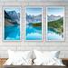 Picture Perfect International Banff - 3 Piece Picture Frame Photograph Print Set Plastic/Acrylic in Blue | 25.5 H x 40.5 W x 1 D in | Wayfair