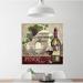Fleur De Lis Living "Wine Café" Graphic Print on Wrapped Canvas in Gray/Yellow | 18 H x 18 W x 1.5 D in | Wayfair FDLL5407 42171589
