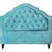 My Chic Nest Sheila Panel Headboard Upholstered/Genuine Leather in Blue/Brown | 55 H x 64 W x 5 D in | Wayfair 519-7628-Q