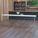 Flash Furniture Noah 18"W x 96"L Folding Training Table w/ Granite Surface Plastic/Resin/Metal in White | 29 H x 96 W x 18 D in | Wayfair