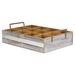 Gracie Oaks Caddy Solid Wood Crate Solid Wood in Gray | 4.5 H x 16.25 W x 12 D in | Wayfair GRCS2193 44273811