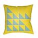Wade Logan® Ayleah Outdoor Square Pillow Cover & Insert Polyester in Yellow | 18 W x 0.25 D in | Wayfair GOLV1165 38952656