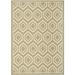 Green/White 31 x 0.25 in Area Rug - George Oliver Deedrick Sayden Geometric Green/Beige Indoor/Outdoor Area Rug Polypropylene | Wayfair