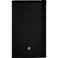 GE Appliances 4.4 cu. ft. Freestanding Mini Fridge w/ Freezer Stainless Steel in Black | 33.875 H x 19.75 W x 21.25 D in | Wayfair GME04GGKBB