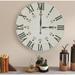 Gracie Oaks Oversized Athema Farmhouse Wall Clock Wood in Black/Brown | 30 H x 30 W x 2 D in | Wayfair GRCS1460 43628268