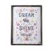 Harriet Bee 'Dream Big Shine Bright' Framed Art Wood in Brown/White | 20 H x 16 W in | Wayfair HBEE3228 40242176
