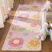 84 x 27 W in Rug - Harriet Bee Claro Floral Handmade Tufted Pink Area Rug, Wool | 84 H x 27 W in | Wayfair HBEE1339 39033123