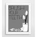Harriet Bee Coglin Brush Your Teeth on Paper in White | 14 H x 11 W in | Wayfair HBEE1475 39063525