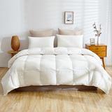 Highland Feather Budapest 750 Fill Power All Season Hungarian Goose Down 500TC Comforter Goose Down in White | 78 H x 88 W x 2 D in | Wayfair