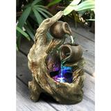 Hi-Line Gift Ltd. Fiberglass & Resin Tree Trunk Fountain w/ Light | 14 H x 7 W x 9 D in | Wayfair 79184