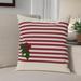 The Holiday Aisle® Holly Square Pillow Cover & Insert Polyester/Polyfill blend in Red | 18 H x 18 W x 7 D in | Wayfair HLDY5954 33811097