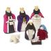 Arcadia Home 7 Piece Nativity Scene Hand Felted Wool Set in Brown/Red/White | 9 H x 5.5 W x 4.5 D in | Wayfair HLDY7983 38274311