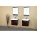 Bellaterra Home Morris 50" Double Bathroom Vanity Set Wood/Ceramic in Brown | 23.6 H x 48.8 W x 19.5 D in | Wayfair 203136-D