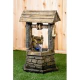 Hi-Line Gift Ltd. Resin Wishing Well w/ Pouring Bucket Fountain w/ Light | 26.25 H x 15 W x 17.25 D in | Wayfair 79528