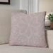 The Holiday Aisle® Decorative Snowflake Print Outdoor Square Pillow Cover & Insert Polyester/Polyfill blend in Pink | 18 H x 18 W x 7 D in | Wayfair
