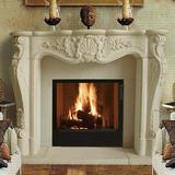 Historic Mantels Limited Chateau Louis Fireplace Surround w/ Hearth & Filler panels, Solid Wood in Gray/White | 48 H x 62 W x 13 D in | Wayfair