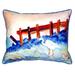 Betsy Drake Interiors Great Heron Indoor/Outdoor Lumbar Pillow Polyester/Polyfill blend | 11 H x 14 W x 5 D in | Wayfair SN179