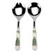 Spode Christmas Tree Salad Servers 10" Stainless Steel Flatware/Ceramic in Gray | Wayfair 1496972