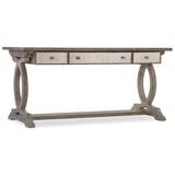 Hooker Furniture Rustic Glam Writing Desk Wood/Glass in Brown/Gray/White | 30.75 H x 64 W x 30 D in | Wayfair 1641-10459-LTWD