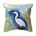 Betsy Drake Interiors Great Egret Outdoor Square Pillow Cover & Insert Polyester/Polyfill blend | 18 H x 18 W x 6 D in | Wayfair HJ453