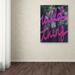 Trademark Fine Art "Wild Thing" by Leah Flores Textual Art on Wrapped Canvas in Green | 19 H x 14 W x 2 D in | Wayfair ALI0716-C1419GG