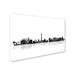 Trademark Fine Art 'Las Vegas Nevada Skyline BG-1' Graphic Art Print on Wrapped Canvas in Black/Canvas in White | 30 H x 47 W x 2 D in | Wayfair