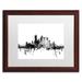 Trademark Fine Art 'Pittsburgh PA Skyline B&W' Framed Graphic Art Print on Canvas in Black/White | 16 H x 20 W x 0.5 D in | Wayfair MT1011-W1620MF