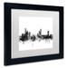 Trademark Fine Art 'Birmingham England Skyline B&W' Framed Graphic Art Canvas in Black/White | 11 H x 14 W x 0.5 D in | Wayfair MT1059-B1114MF