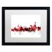 Trademark Fine Art 'Manchester Skyline Red 2' Framed Graphic Art on Canvas Canvas | 11 H x 14 W x 0.5 D in | Wayfair MT1160-B1114MF