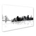 Trademark Fine Art 'San Francisco California Skyline BG-1' Graphic Art on Wrapped Canvas in White | 30 H x 47 W x 2 D in | Wayfair MW0171-C3047GG