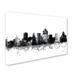 Trademark Fine Art 'Salt Lake City Utah Skyline BG-1' Graphic Art on Wrapped Canvas in Black/White | 16 H x 24 W in | Wayfair MW0169-C1624GG