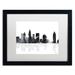Trademark Fine Art 'Atlanta Georgia Skyline BG-1' Matted Framed Graphic Art on Canvas Canvas, Wood | 11 H x 14 W x 0.5 D in | Wayfair